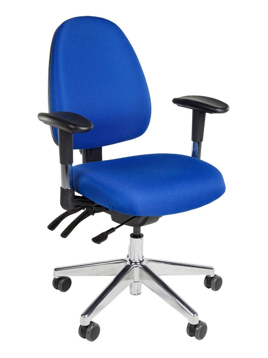 Novara bureaustoel Chrome | blauw
