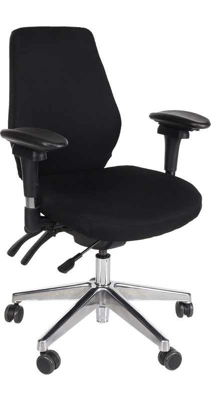 Pescara bureaustoel Chrome | zwart