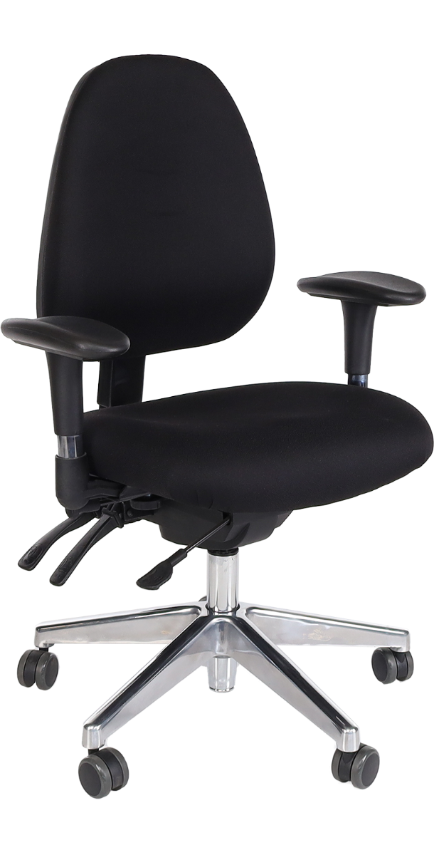 Novara bureaustoel Chrome | zwart