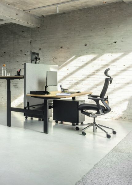 Aphonic Doorsteekwand 160x90 grijs - zwart