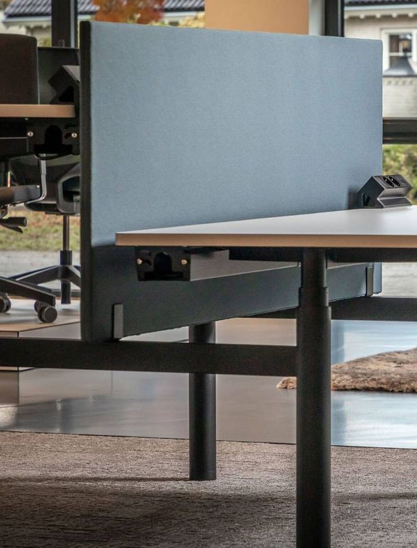 Mutezone Doorsteekwand 140x65 grijs - zwart-u