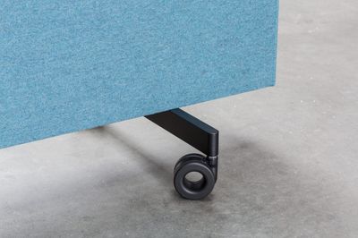 Aphonic Akoestische Wand 100x180 grijs - mobiele voet - zwar