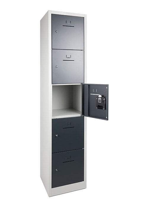Lockerkast SHC.5.MUNTSLOT-Grijs/Antraciet