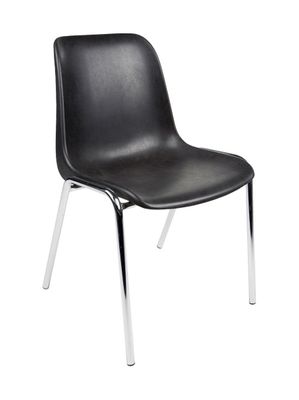 Kuip kantinestoel 18 zwart