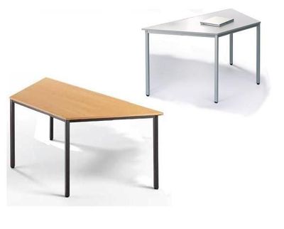 RM Kantinetafel Trapezium 160 x 80 cm Zwart/Grijs