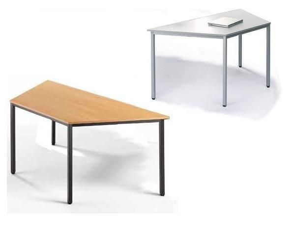 RM Kantinetafel Trapezium 160 x 80 cm Zwart/Grijs