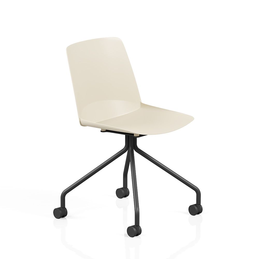 Ergonice Douro 4-Spoke ivoor zwart