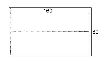 Rechthoekblad 160x80cm