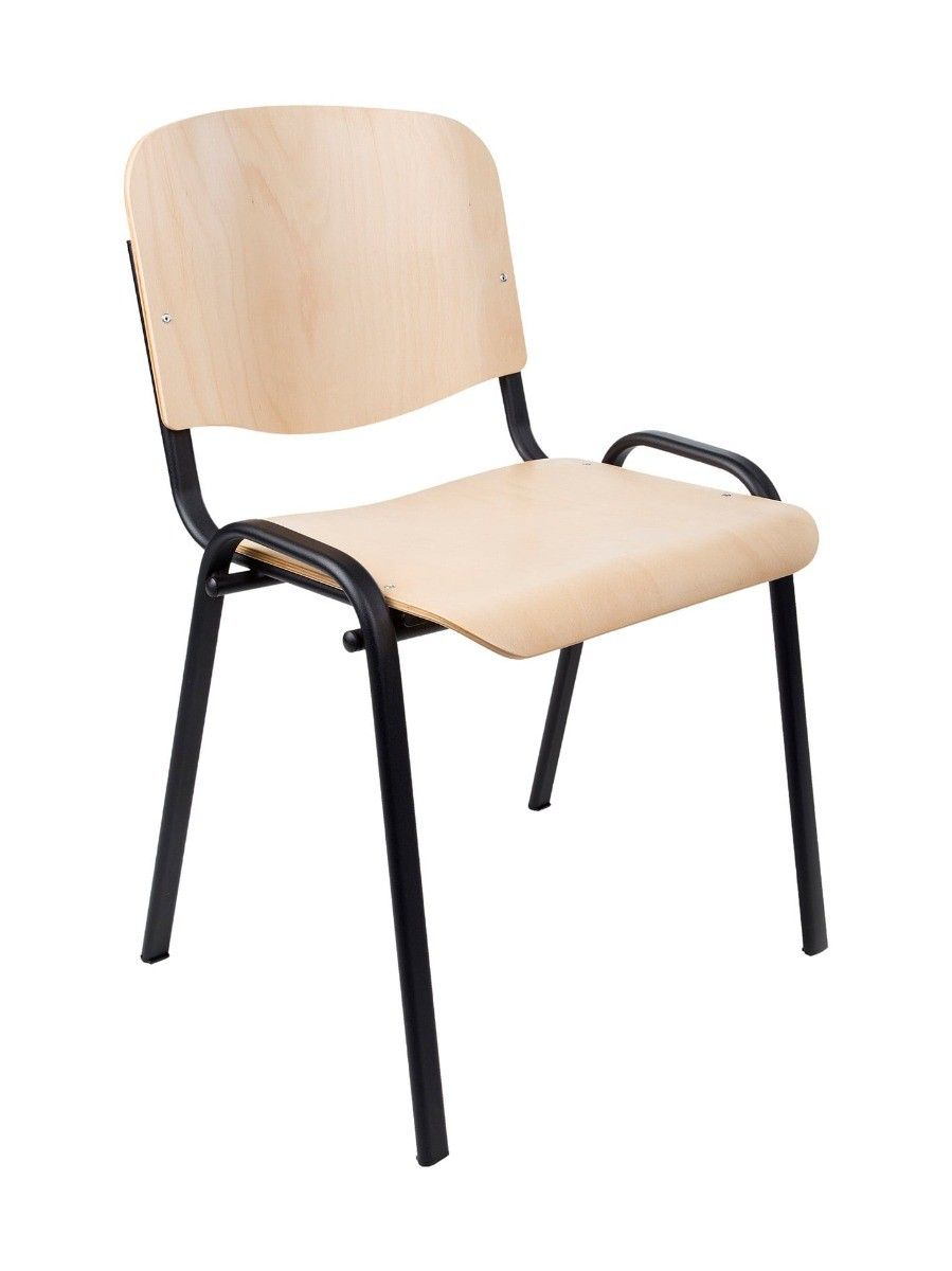 Vergader - Kantinestoel ISO.Hout-Zwart frame Vergader - Kantinestoel ISO.Hout-Zwart frame