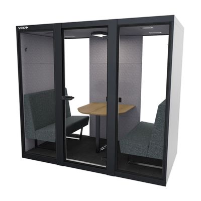VOX akoestische vergaderunit met banken en tafel