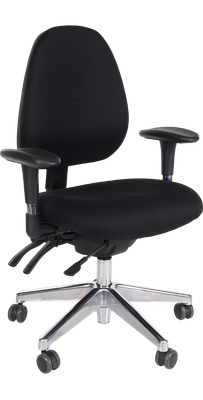 Novara bureaustoel Chrome | zwart