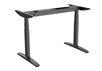 Elektrisch zit-sta bureau frame | 2 motoren | 3 kolommen | 125 KG |  Heavy Duty | Wit/Zwart