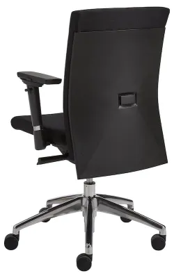 SITLIFE Bureaustoel SALINA – Ergonomisch, Gestoffeerde Rug, Verstelbaar & Wielen – Luxe Design – Zwart