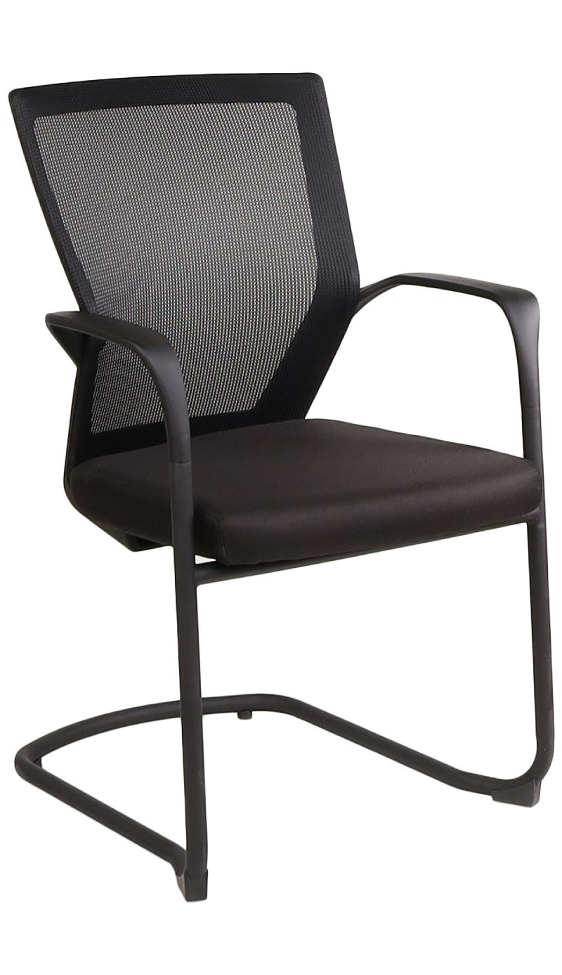 Orion 2 Vergaderstoel - Zwart Stof - Frame Zwart
