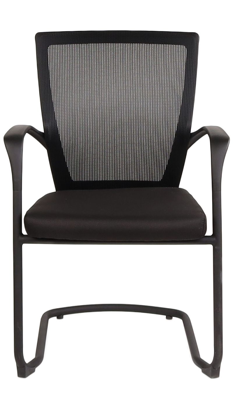 Orion 2 Vergaderstoel - Zwart Stof - Frame Zwart