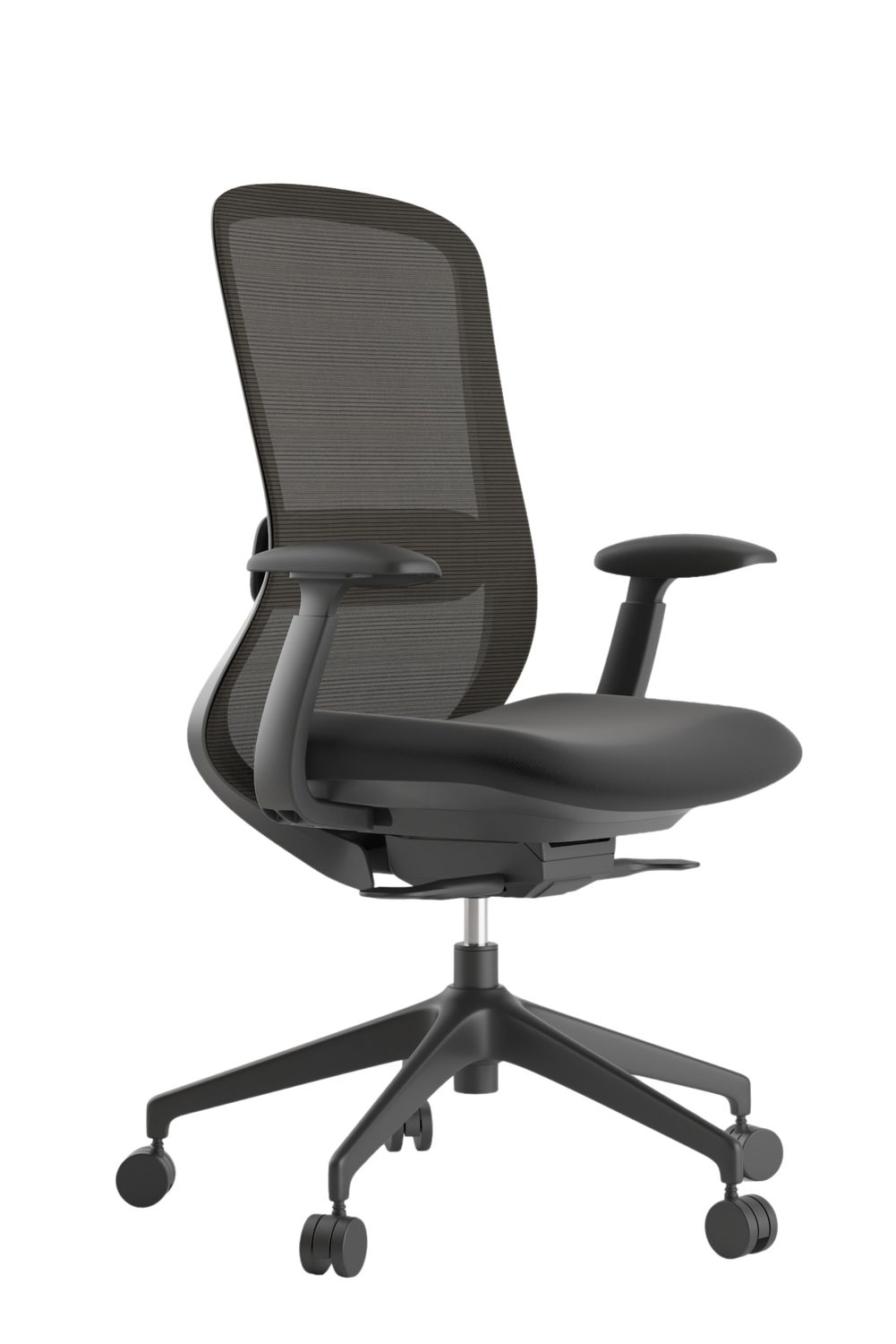 ERBI Ergonomische Bureaustoel – 4D Armleuningen – Mesh Rugleuning – Memory Foam Zitting – Zwart