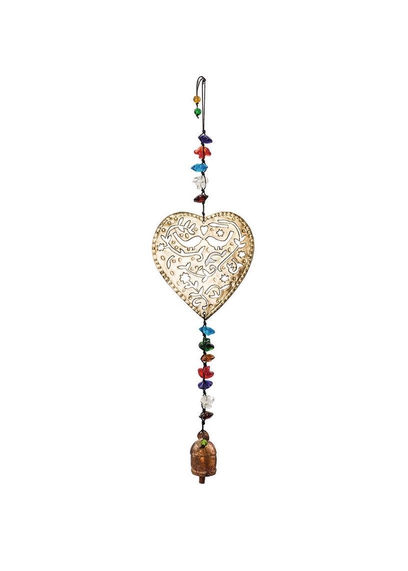 Love Birds Heart Beads And Bell
