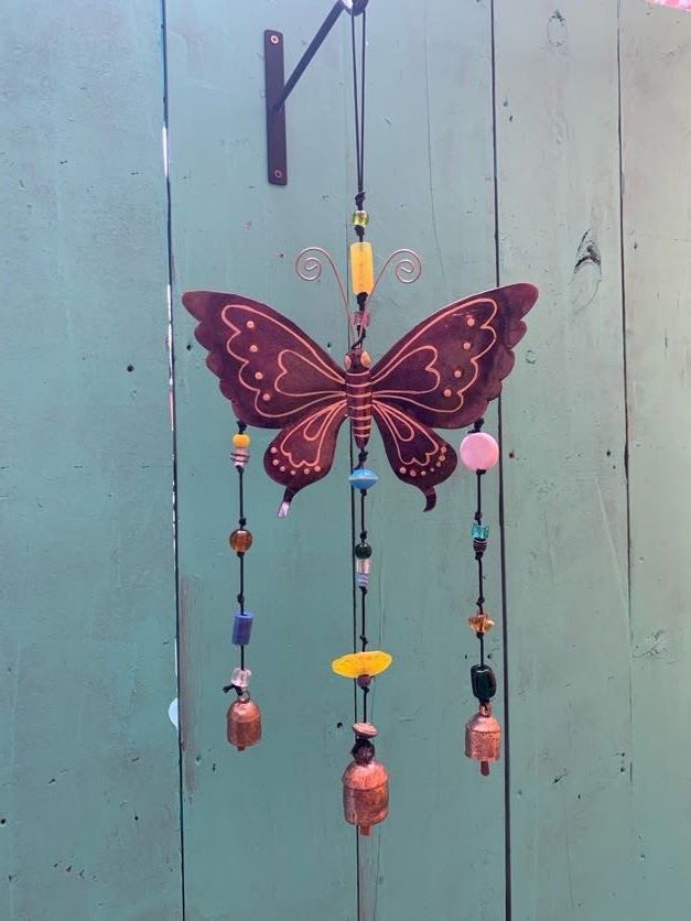 Coppertone Butterfly Beads And Bell