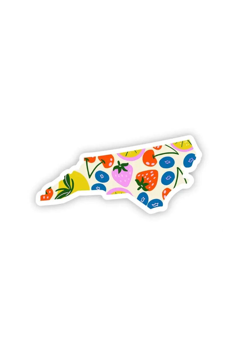 North Carolina Cute Fruits Sticker