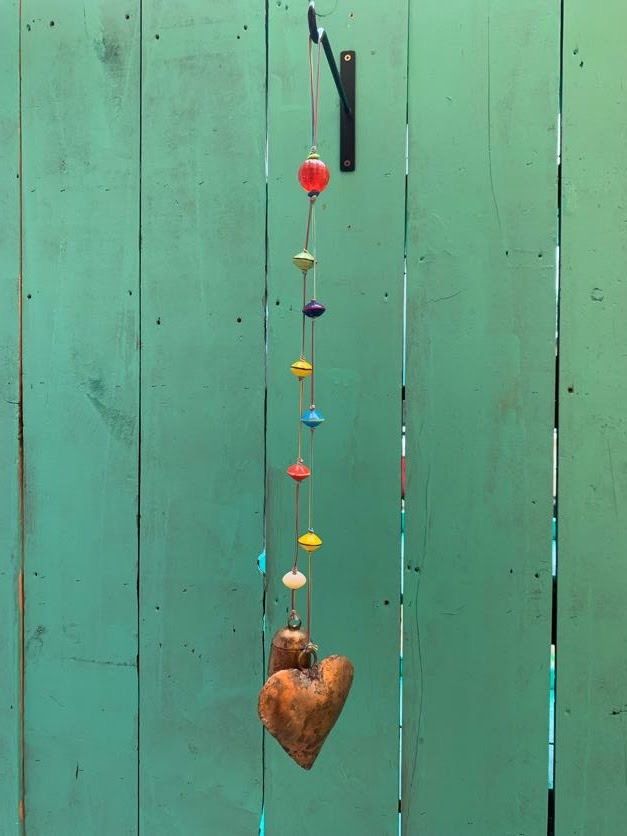 Candy Cane Beads Copper Heart Beads And Bell