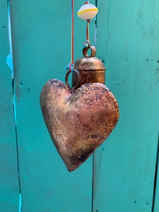 Candy Cane Beads Copper Heart Beads And Bell