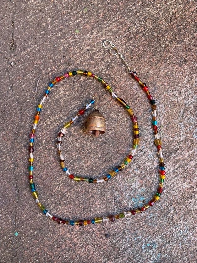 All Colors All The Time Strand Of Beads And Bell