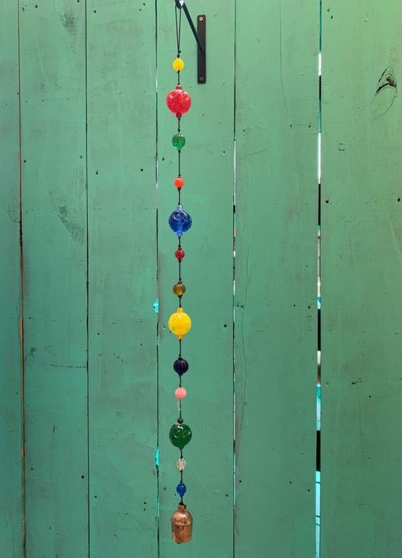 Exotic Colors Strand Of Beads And Bell