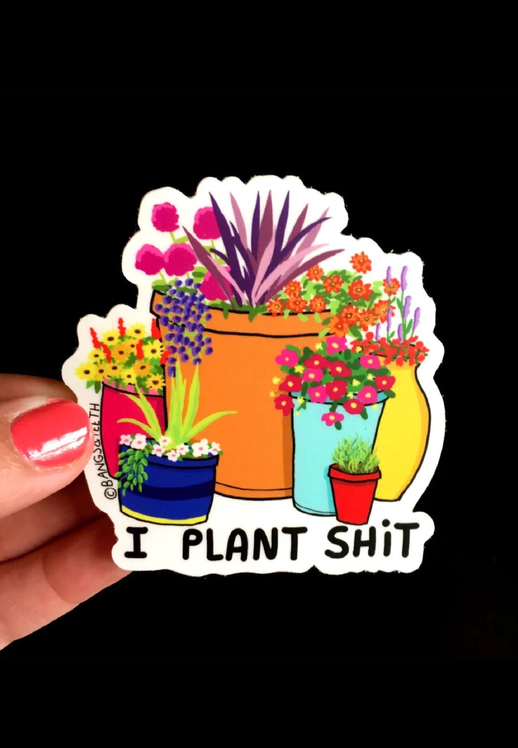 I Plant Shit Sticker