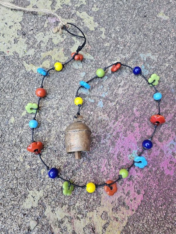 Flowerscape Strand Of Beads And Bell