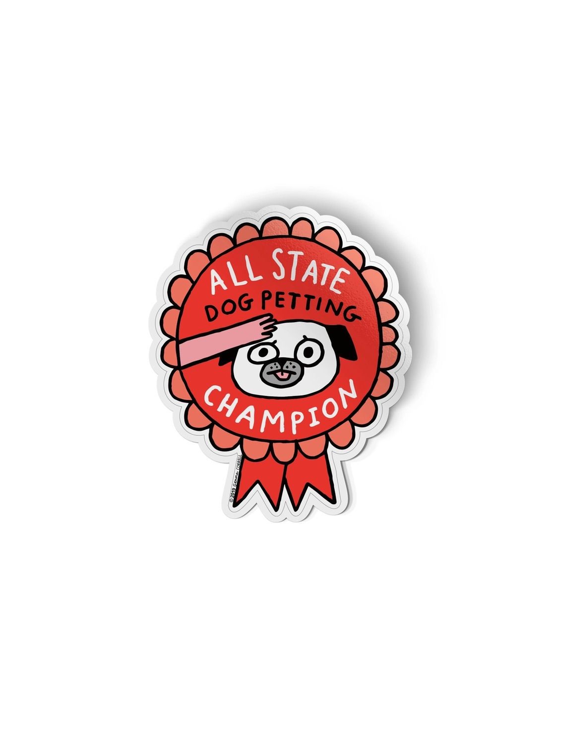 All State Dog Petting Champion Sticker