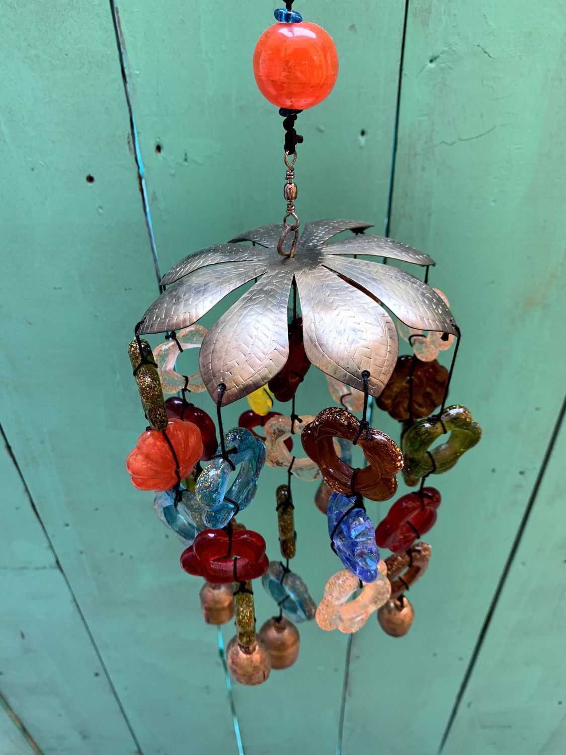 In Full Bloom Beads And Bells Flower Glass