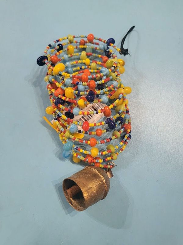 Opaque Rainbow Bouncing Beads And Bell