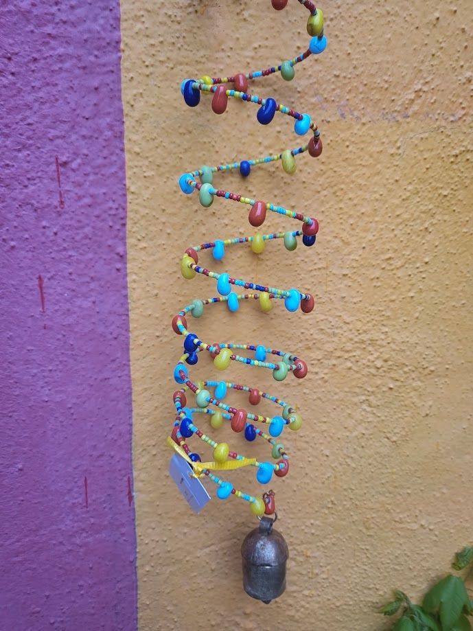Opaque Rainbow Bouncing Beads And Bell