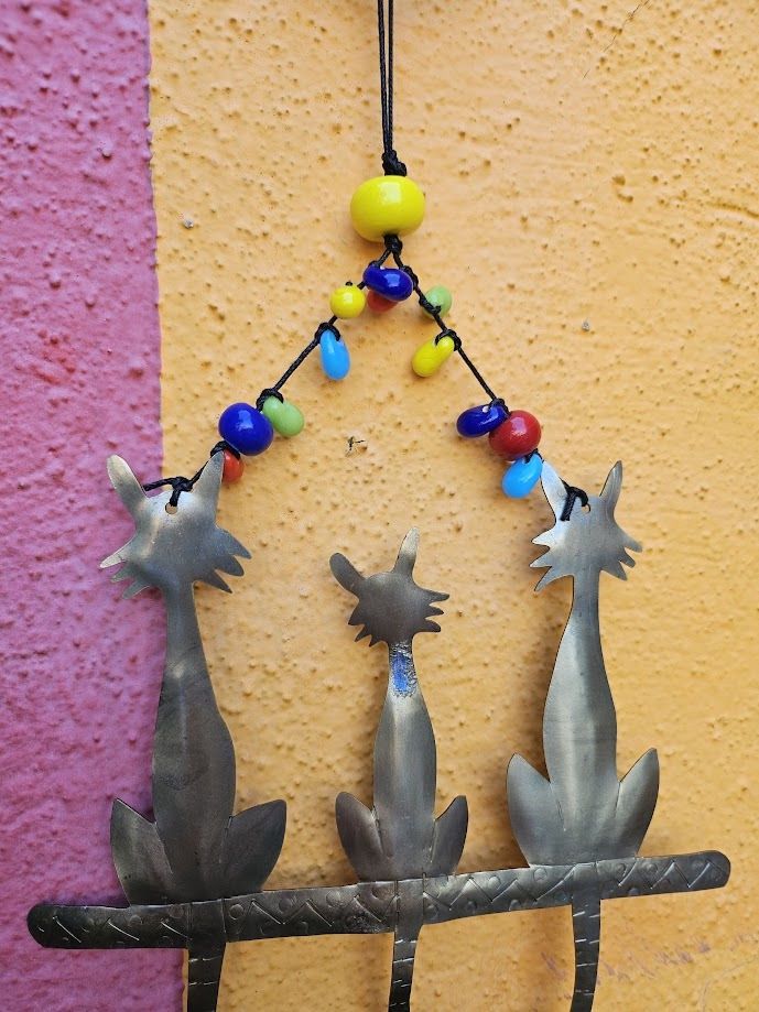 Three’s Company Three Cats Beads And Bells