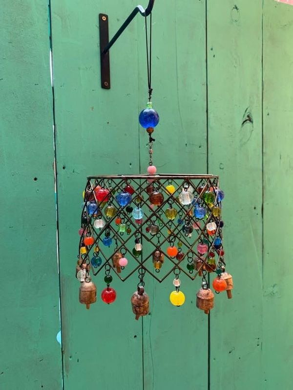 Lighted Luminaire Beads And Bells Lampshade Mkjm198