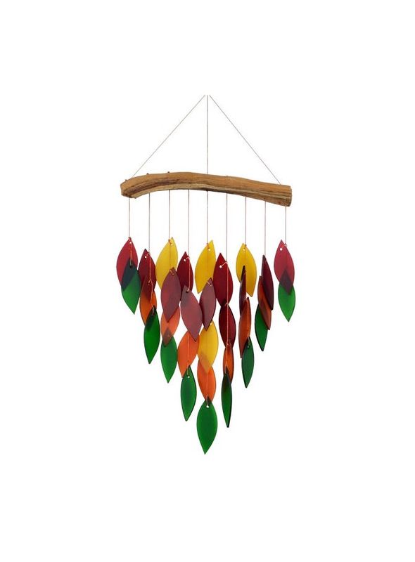 Harvest Waterfall Glass Driftwood Wind Chime