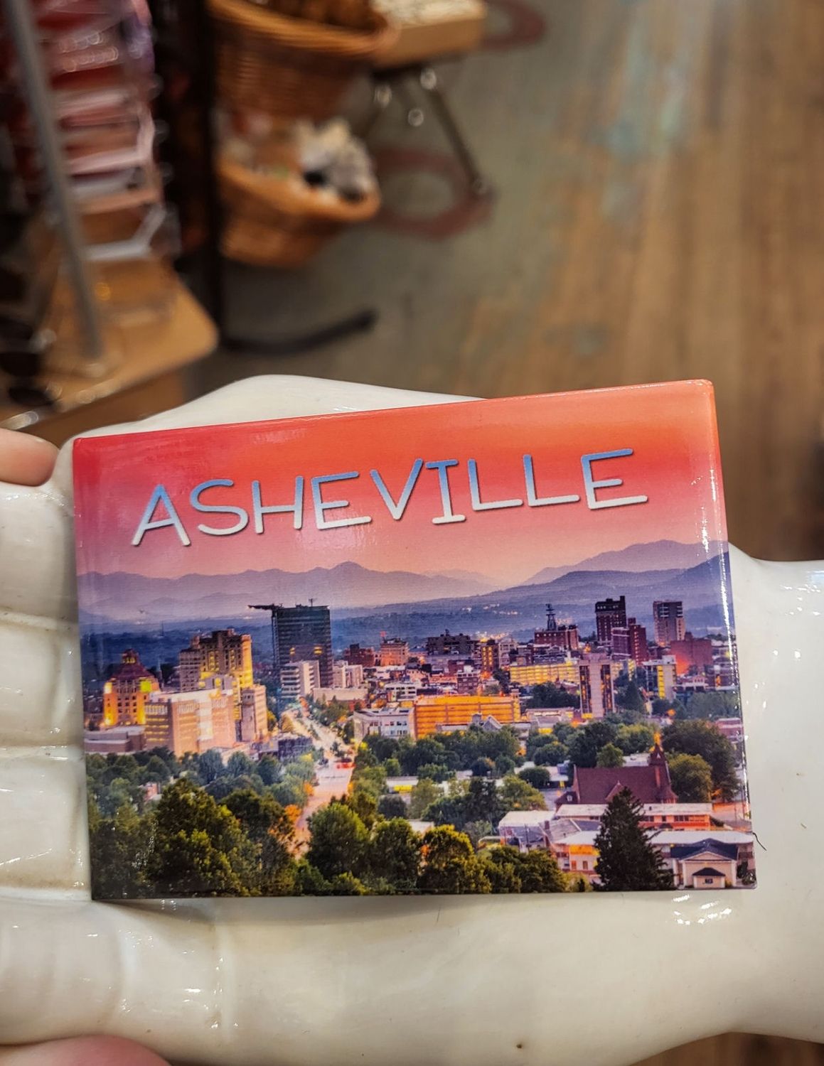 Asheville Pink Sunset Magnet