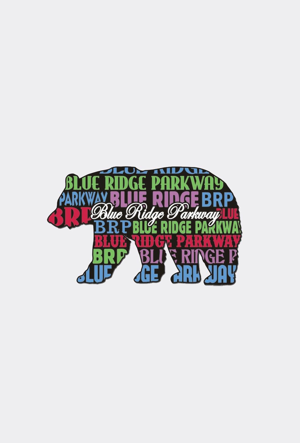 Blue Ridge Parkway Rubber Bear Magnet