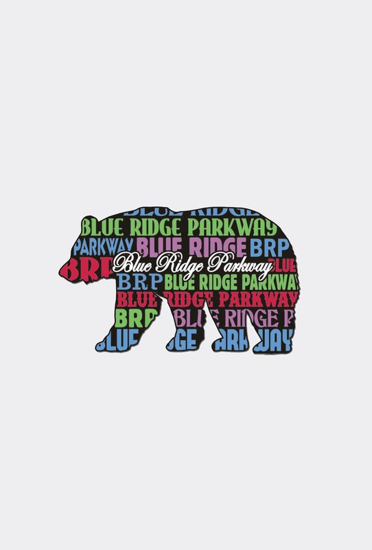 Blue Ridge Parkway Rubber Bear Magnet