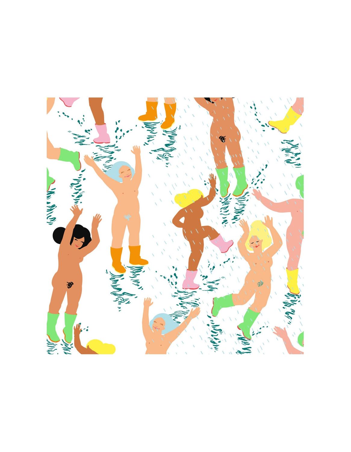 Noodie Women Summer Rain Boots Gift Wrapping Paper