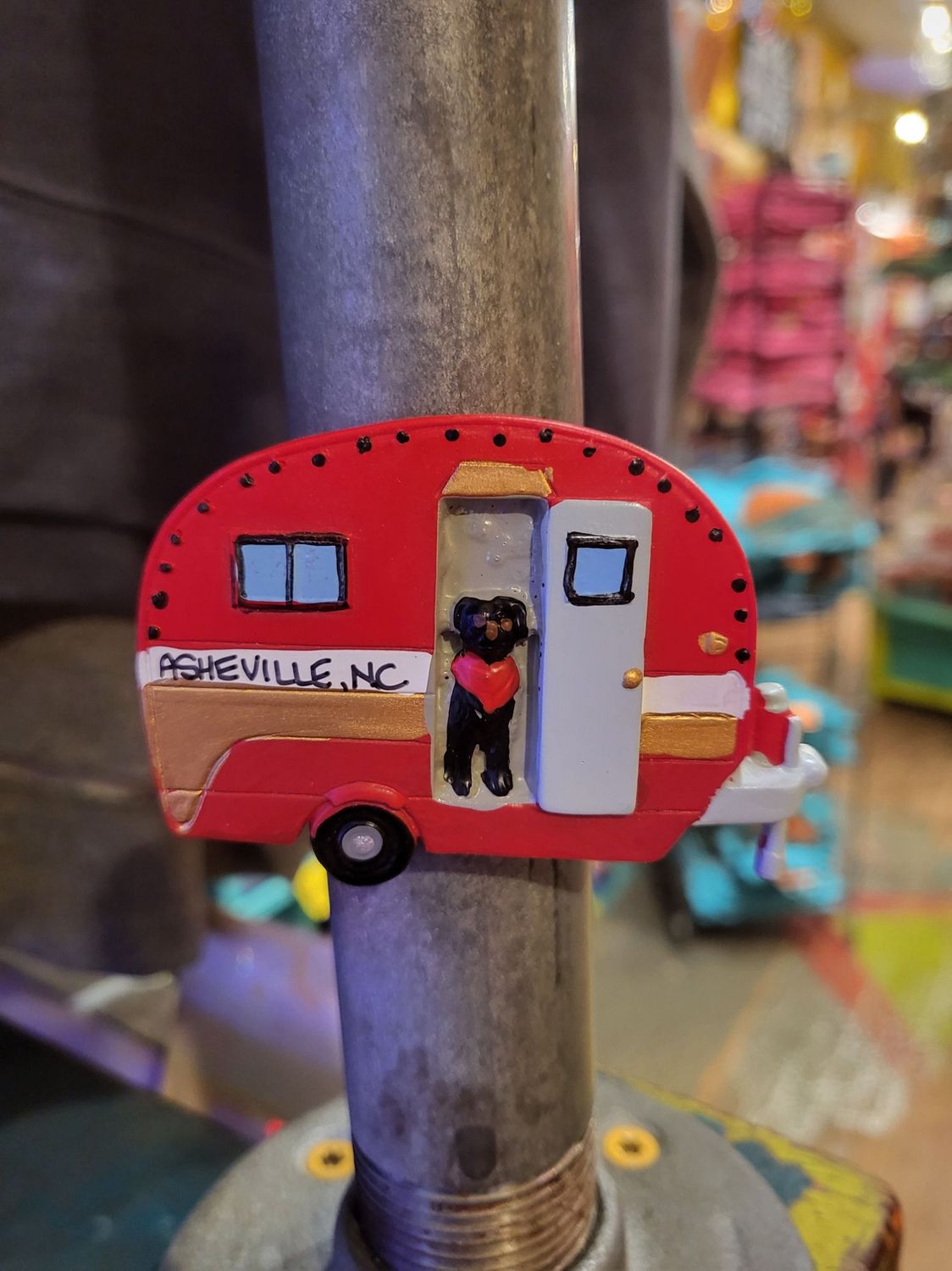 Asheville Dog In Camper Magnet