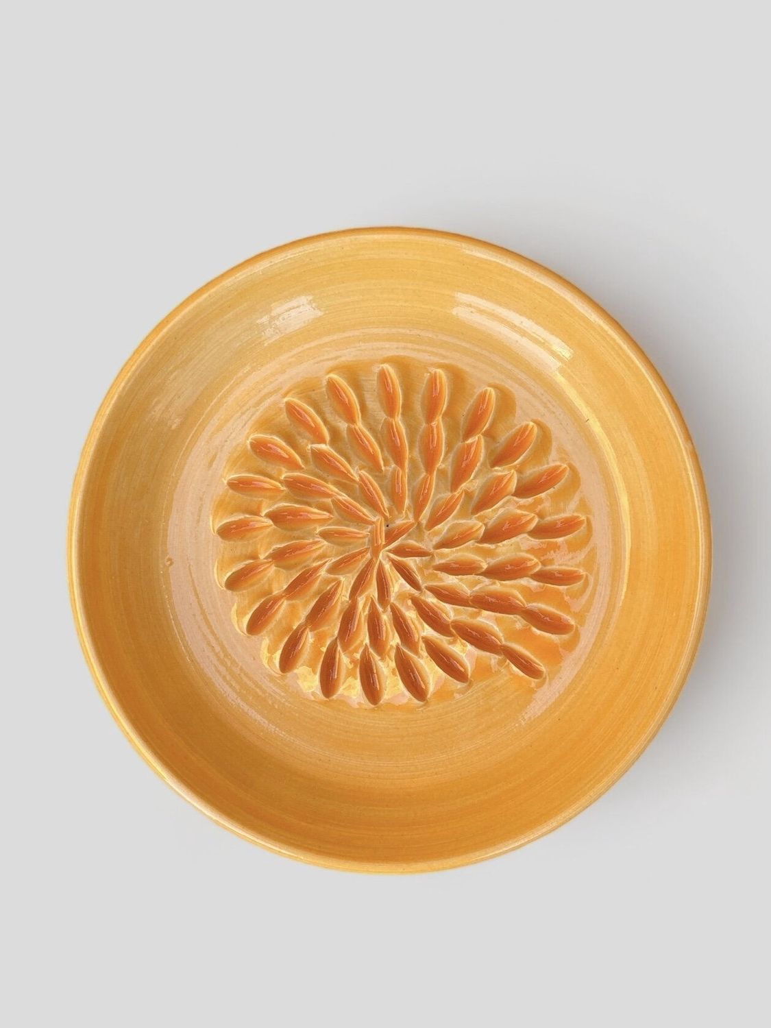 Yellow Orange Grater Dish