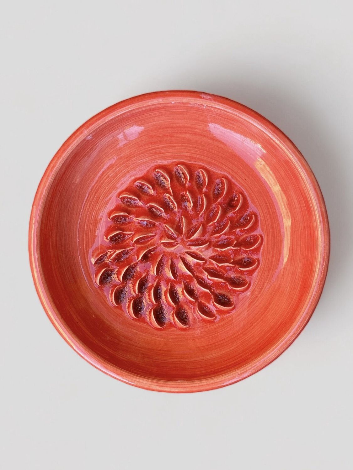Red Grater Dish