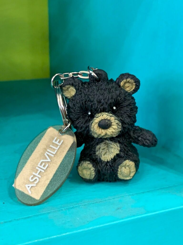 Rubber Black Bear Keychain
