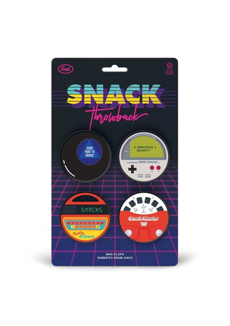 Snack Throwback Set Of 4 Bag Clips