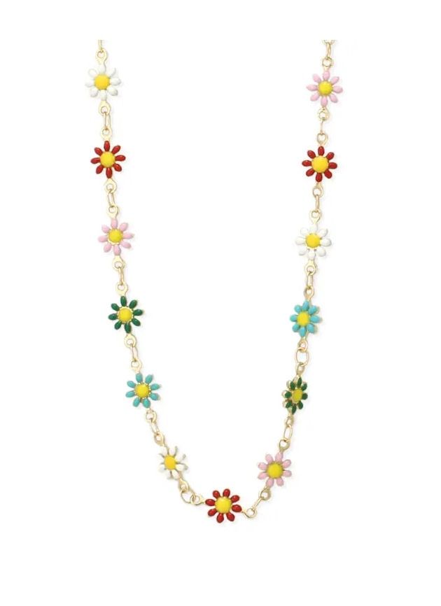 Field Of Flowers Multi Daisy Chain Necklace