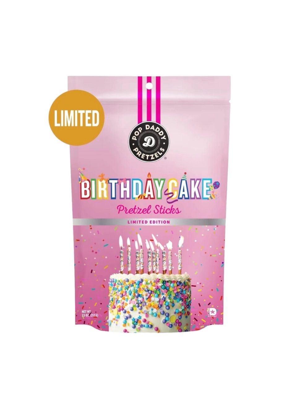 Pop Daddy Birthday Cake Pretzel Sticks