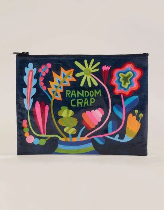 Random Crap Floral Zipper Pouch