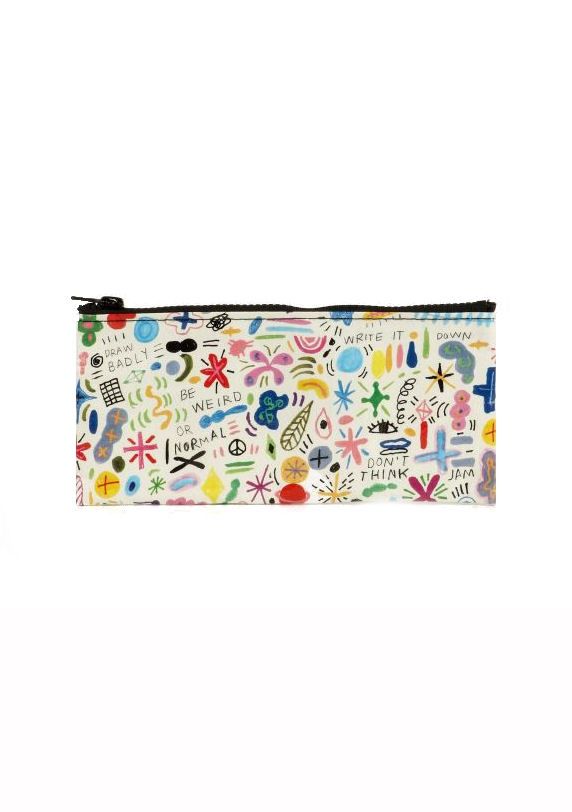Doodle Party Blue Q Pencil Case