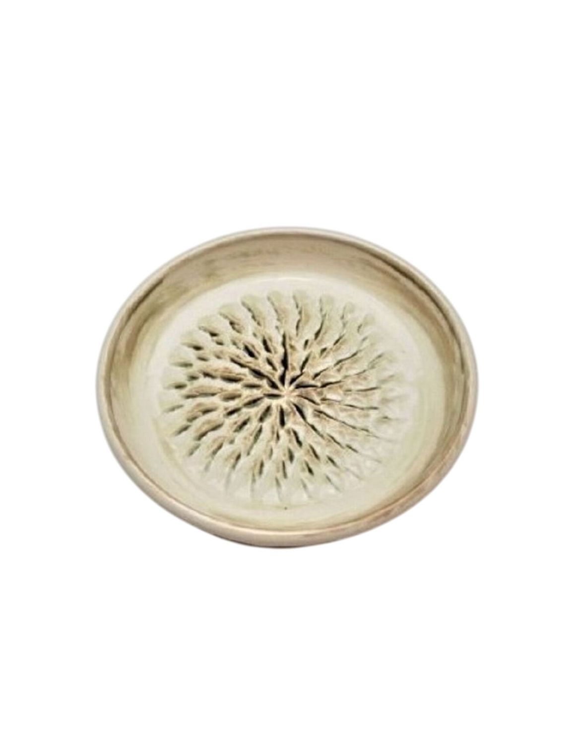 Tan White Grater Dish